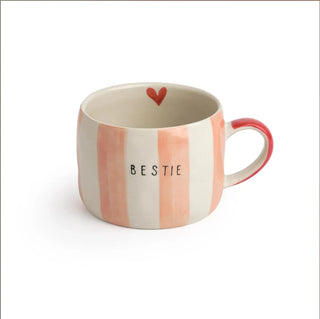 Stoneware Mug Bestie stripe