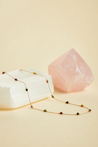 Estella Bartlett Wellness - Tourmaline Paperlink Necklace