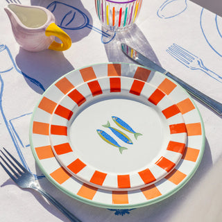 BON APPETIT,  ENAMEL PLATE STARTER SET SARDINES