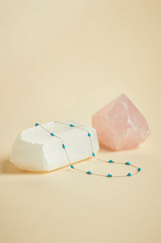 Estella Bartlett Wellness - Blue Howlite Paperlink Necklace