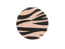 Load image into Gallery viewer, Alice Wheeler Round Zebra Compact Mirror
