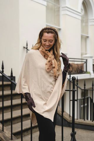PARK LANE PONCHO - LINEN