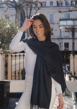Park Lane Celine Black Pashmina Scarf