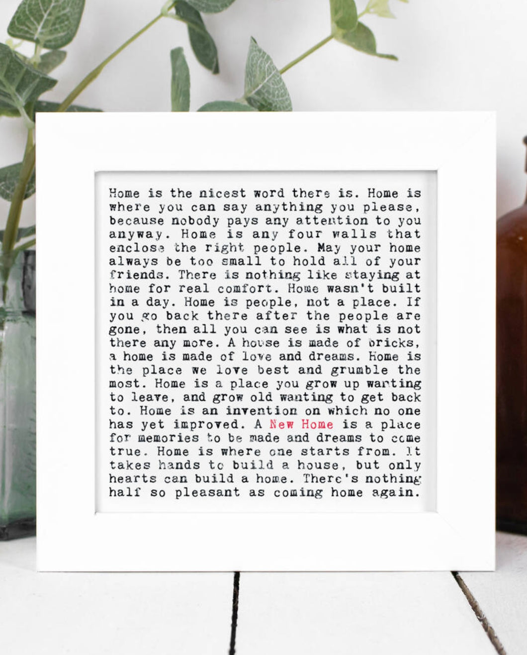 Home - Framed Print Wise Words