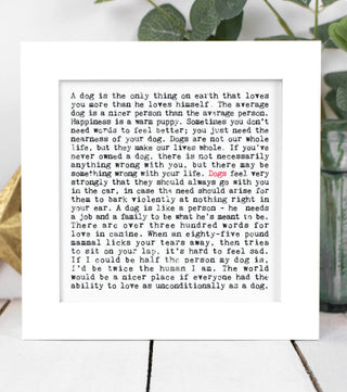 Dogs - Framed Print Wise Words
