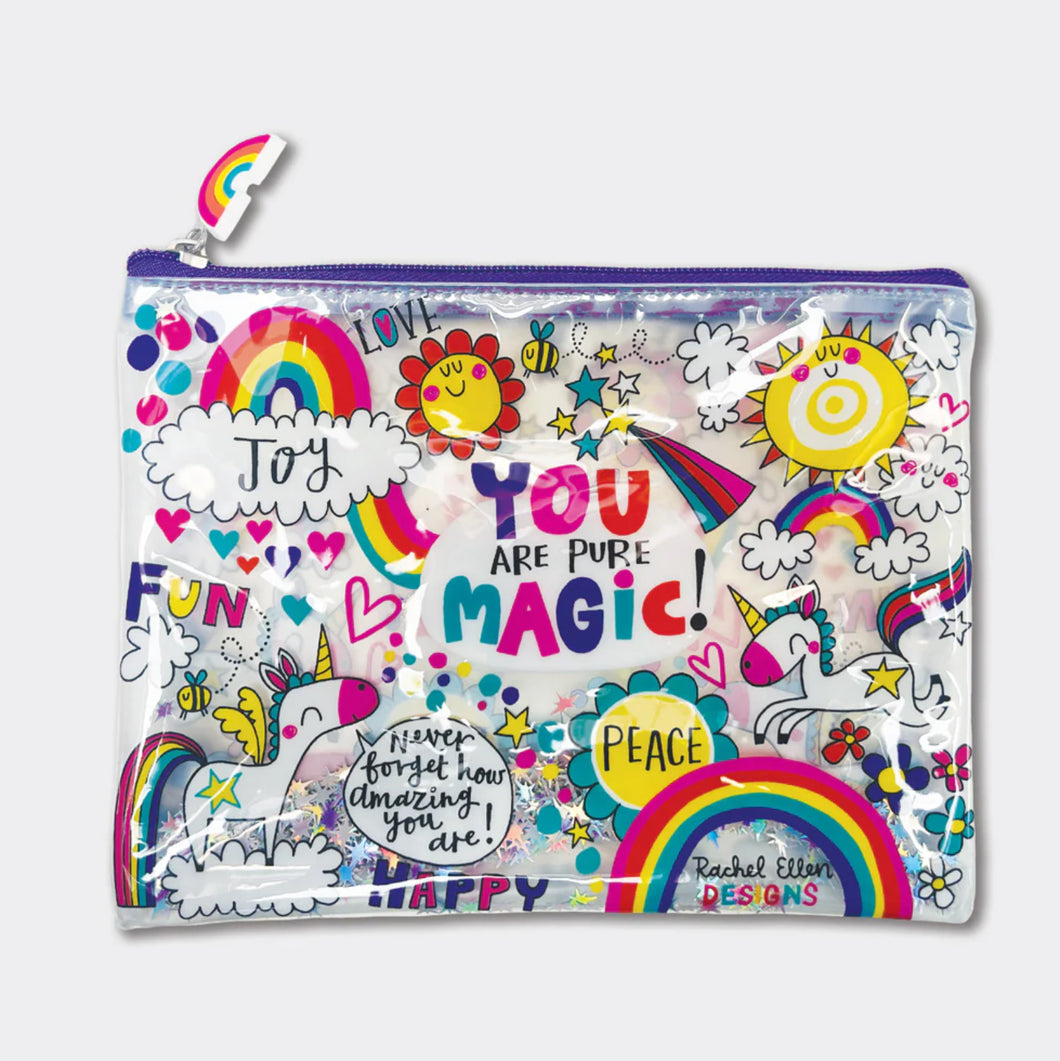 Rachel Ellen Clear PVC Pencil Case - You Are Pure Magic