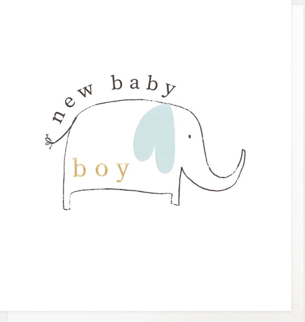 New Baby Boy Elephant Card