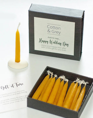 Cotton & Grey Happy Wedding Day Candles