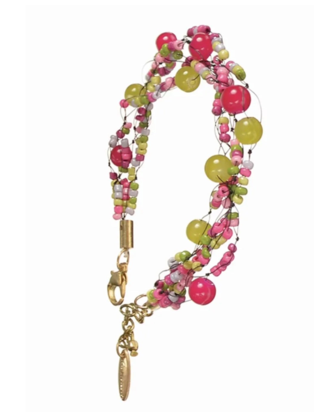 Hot Tomato Bevy Of Beads Bracelet - Pink Zest