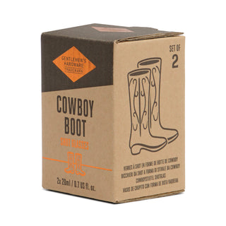Gentleman’s Hardware Set Of 2 Cowboy Boot Shot Glasses