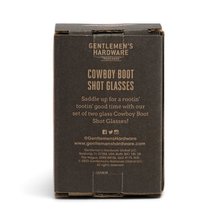 Gentleman’s Hardware Set Of 2 Cowboy Boot Shot Glasses