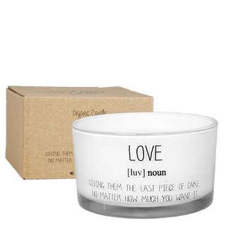 Love - Scented soy candle in glass jar