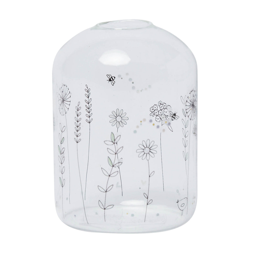 Borosilicate Glass Vase- Wildflowers