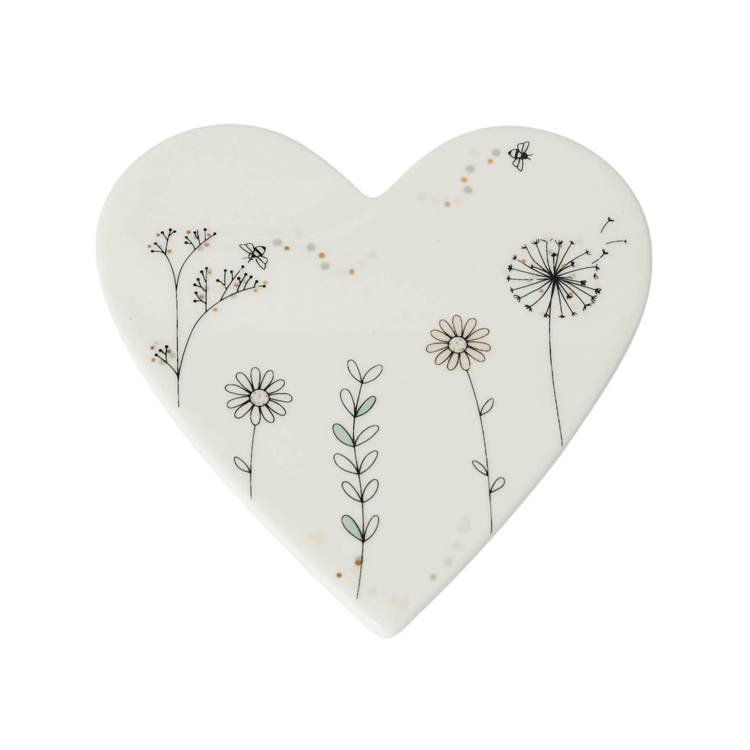 Heart Coaster-Wildflowers