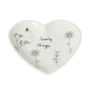 Heart Trinket Dish -Wildflowers