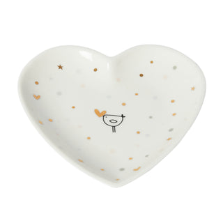Heart Trinket Dish -Birdie