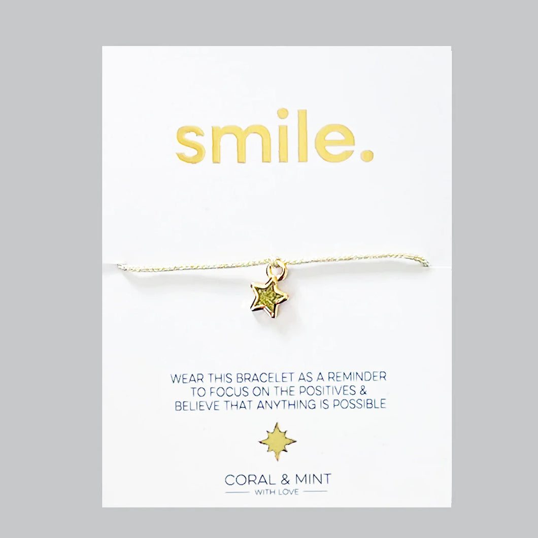 Coral & Mint Smile - Gold