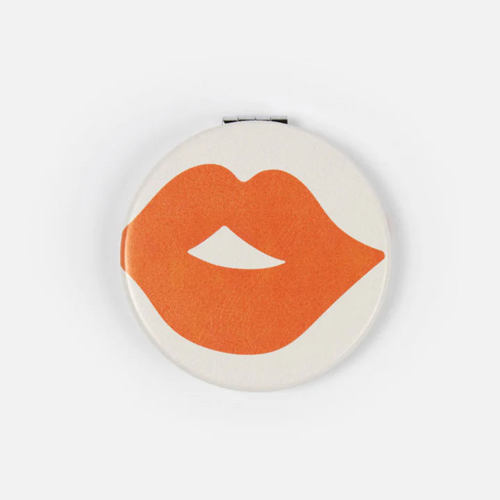 Lips Round Pocket Mirror