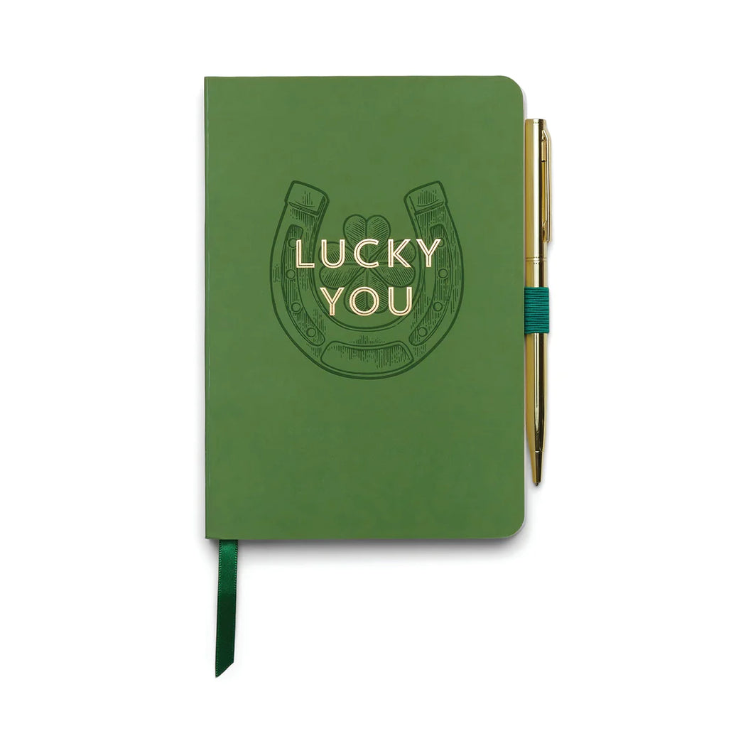 Vintage Sass Notebook with Pen - Lucky You