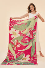 Load image into Gallery viewer, Delicate Tropical - Dark Rose Print Scarf
