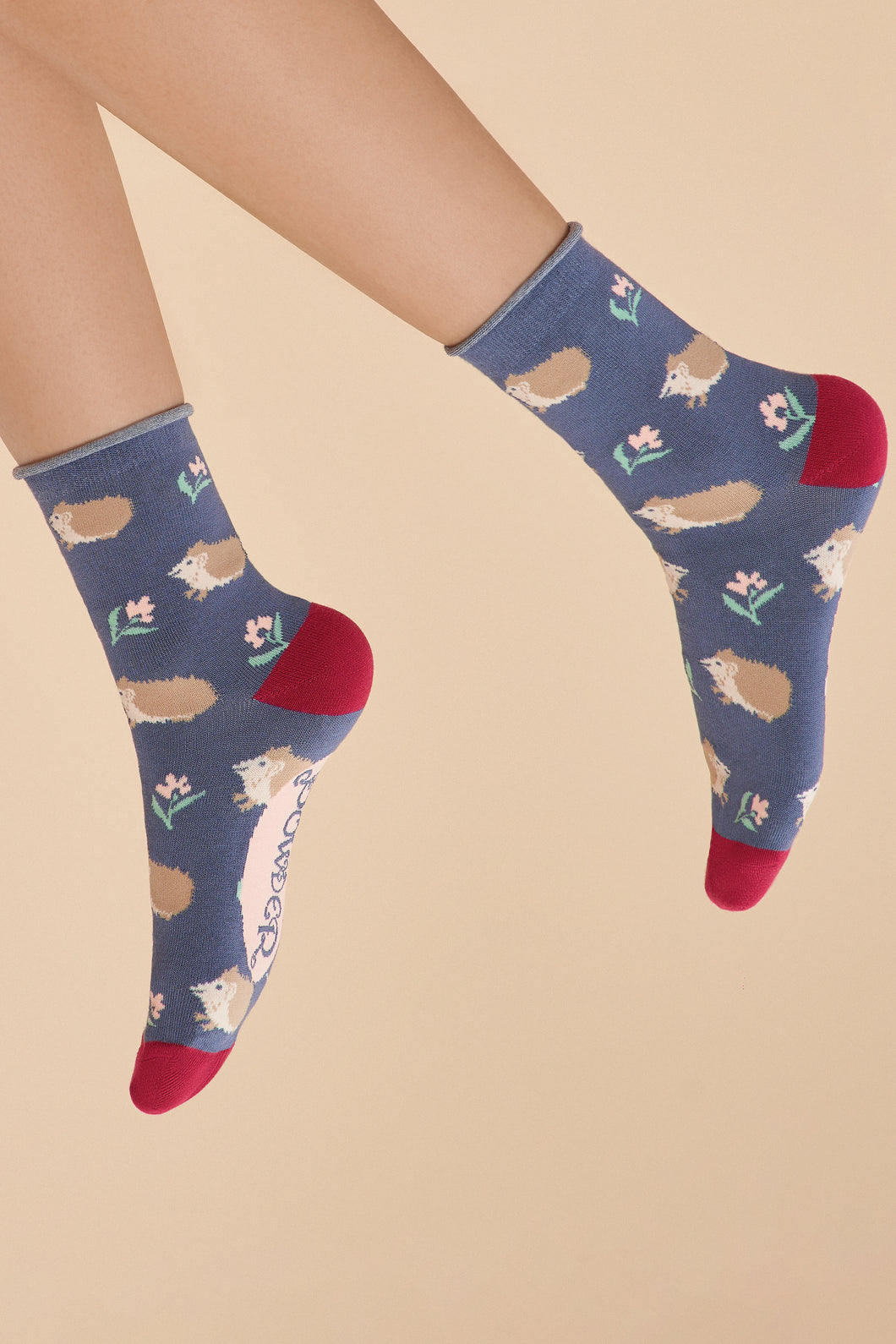 Snuffling Hedgehogs Ankle Socks - Navy