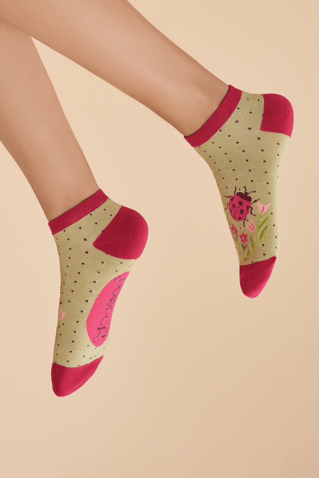 Ladybird Trainer Socks - Sage