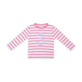 Bob & Blossom Hot Pink & White Breton Stripped T Shirt