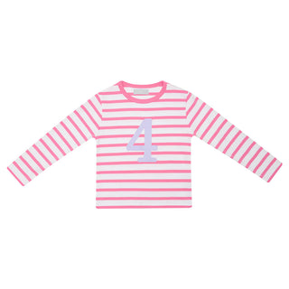 Bob & Blossom Hot Pink & White Breton Stripped T Shirt