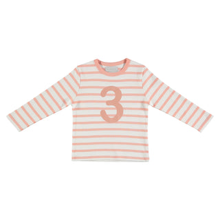 Bob & Blossom Shrimp & White Breton Striped T Shirt