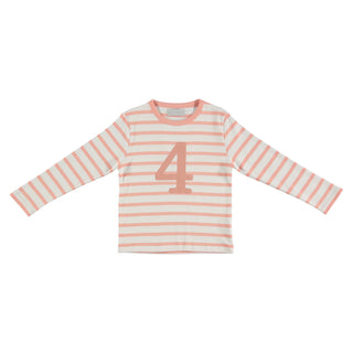 Bob & Blossom Shrimp & White Breton Striped T Shirt