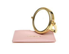 Load image into Gallery viewer, Alice Wheeler- Pink Mirror &amp; Pouch
