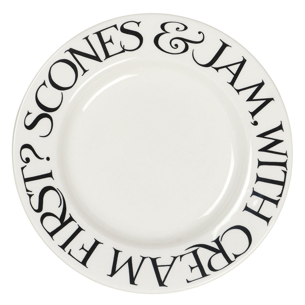 Emma Bridgewater Black Toast Scones & Jam 8.5 Inch  Plate