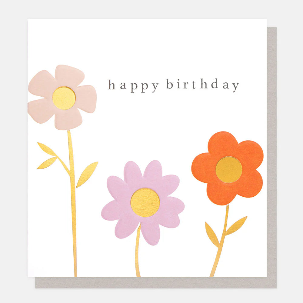 Happy Birthday Lilac Flowers Card