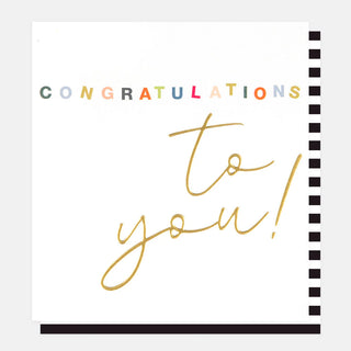 Congratulations To You Card