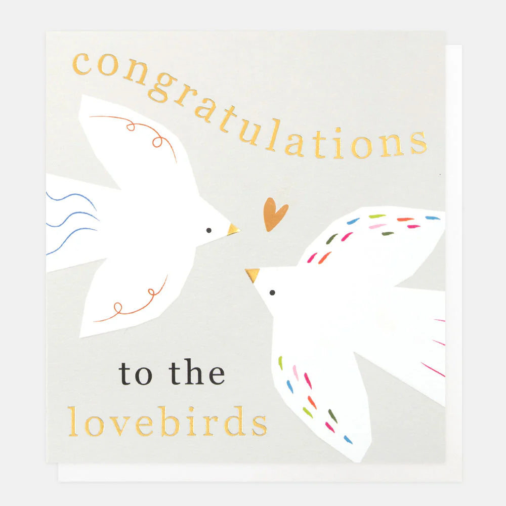Congratulations To The Lovebirds Card