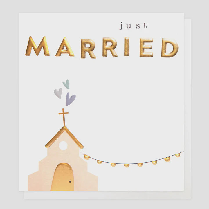 Just Married Church Card