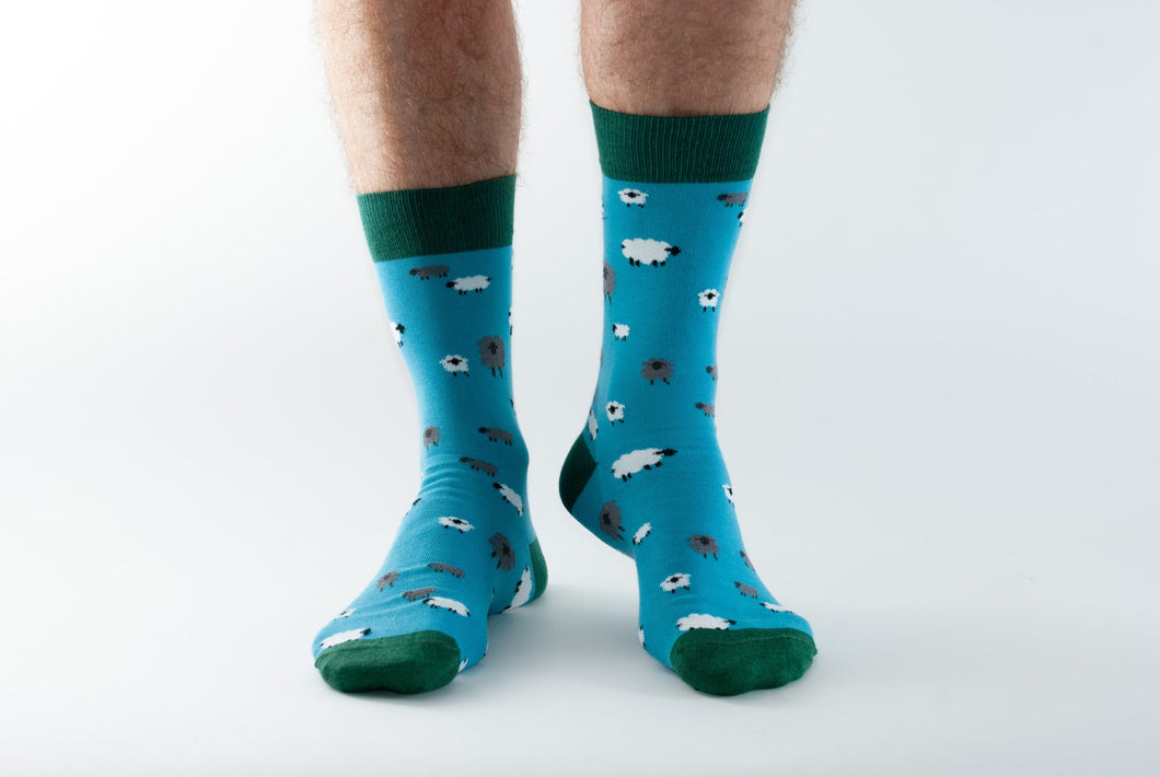 Doris & Dude Men’s Blue Sheep Sock