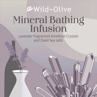 Wild Olive Amethyst Crystal Mineral Bathing Infusion