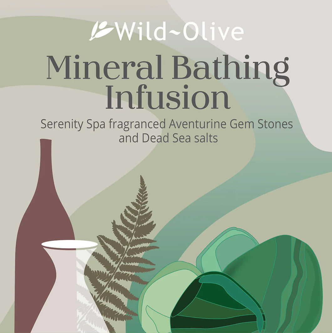 Wild Olive Adventurine Crystal Mineral Bathing Infusion