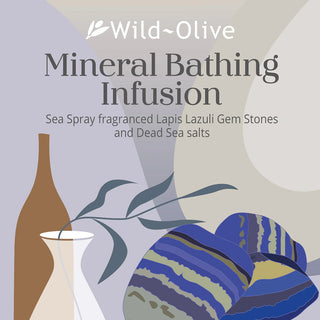 Wild Olive Lapis Crystal Mineral Bathing Infusion