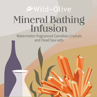 Wild Olive Carnelian Crystal Mineral Bathing Infusion