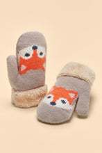 Load image into Gallery viewer, Powder Children’s Knitted Fox Gloves - Slate
