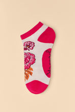 Load image into Gallery viewer, Powder Paisley Floral Trainer Socks
