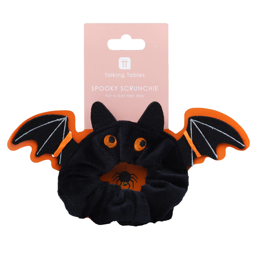 PUMPKIN BRIGHTS BAT SCRUNCHIE