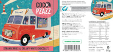 Load image into Gallery viewer, Coco Pzazz Rocket Ice Cream Van Strawberries &amp; Creamy White Chocolate Bar 80g
