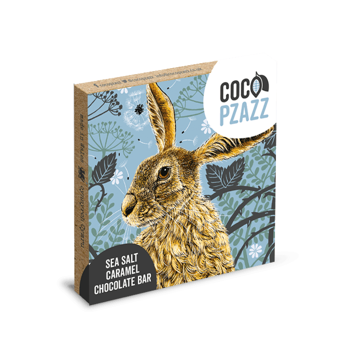 Coco Pzazz Sea Salt Hare Caramel Chocolate Bar