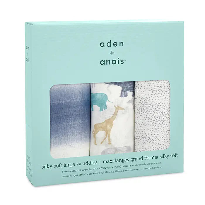 Aden & Anais Expedition Silky Soft Swaddles 3 Pk