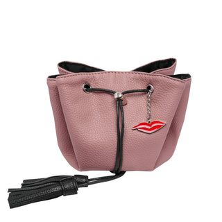 Donna May Nude Mini Faux Leather Makeup Bag