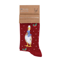 Load image into Gallery viewer, Wrendale Duck Christmas Sock
