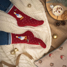 Load image into Gallery viewer, Wrendale Duck Christmas Sock
